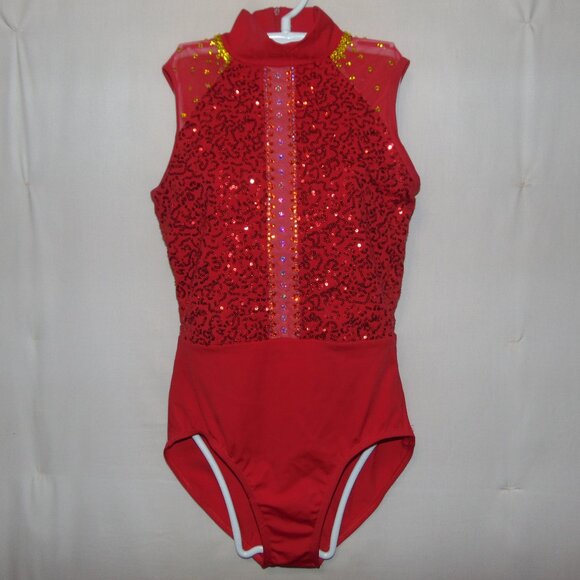 Red Sequin Leotard [No tag AM?] - Picture 1 of 6